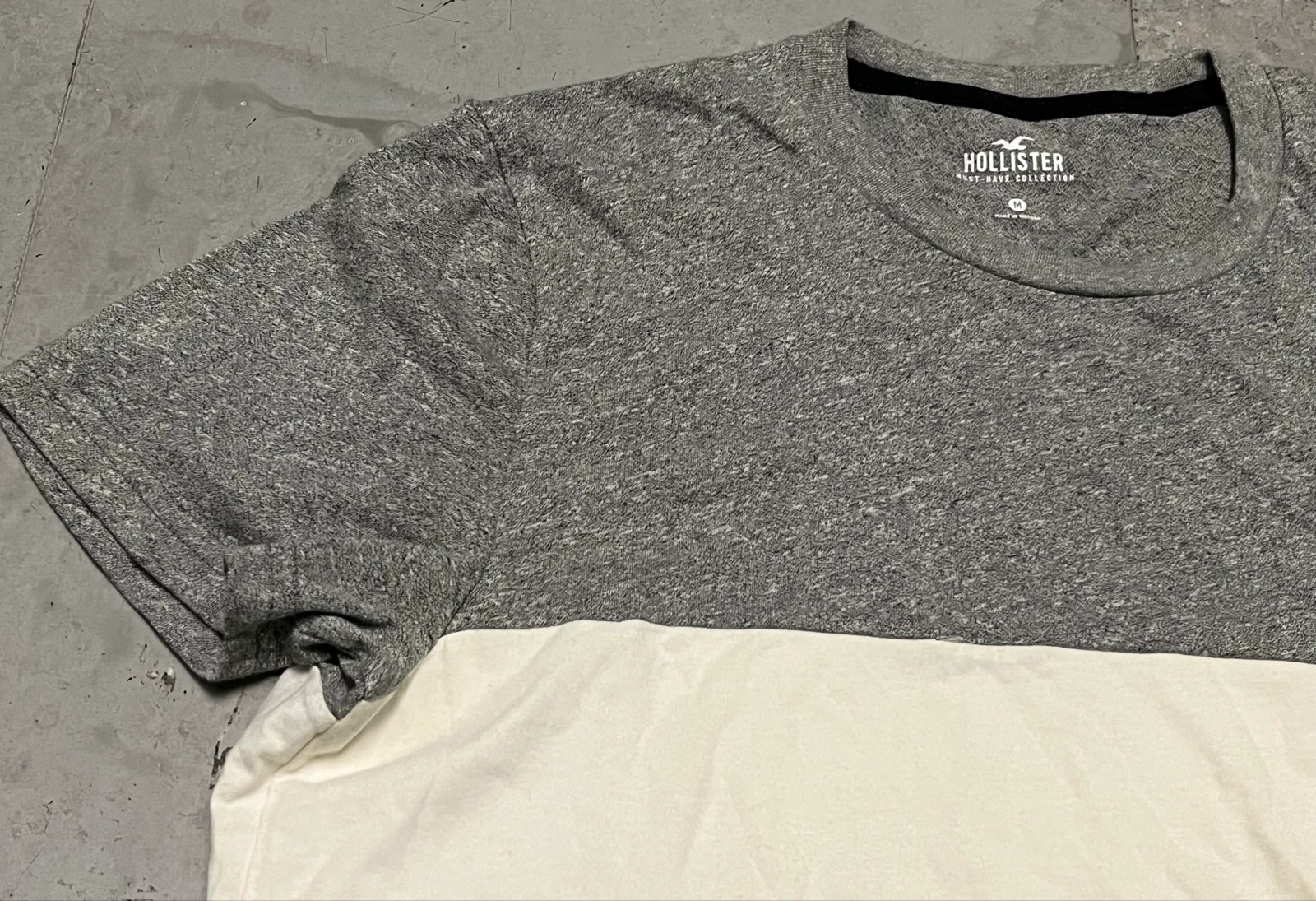 Two-tone grey white hollister t-shirt – photo 10